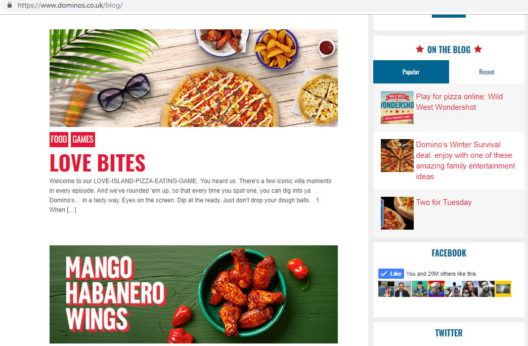 Domino's Pizza Blog