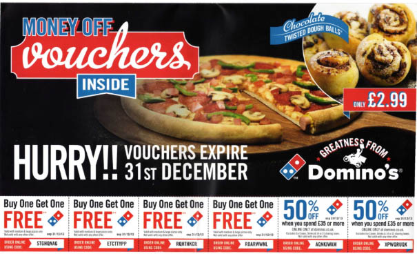 Direct marketing example from Domino's Pizza