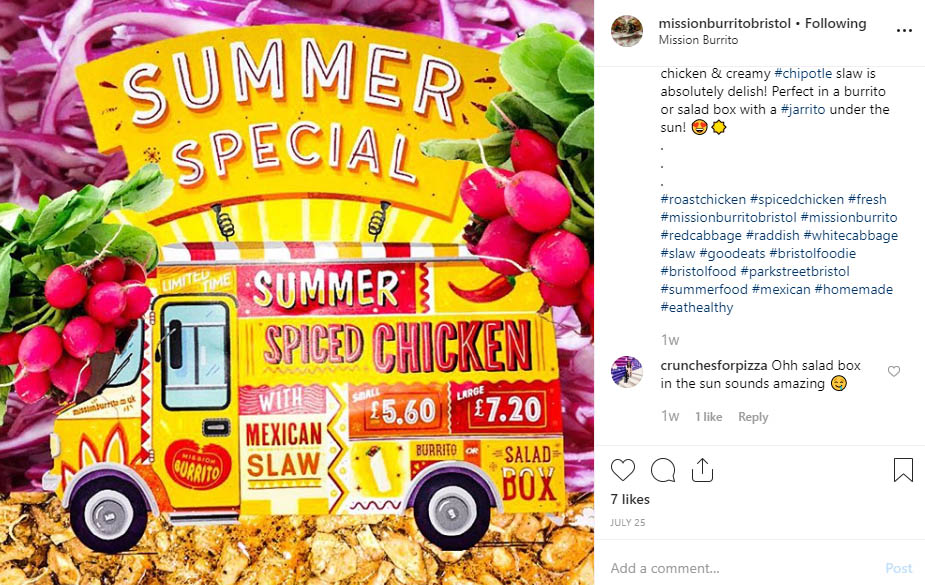 Mission Burrito Instagram summer promo deal 