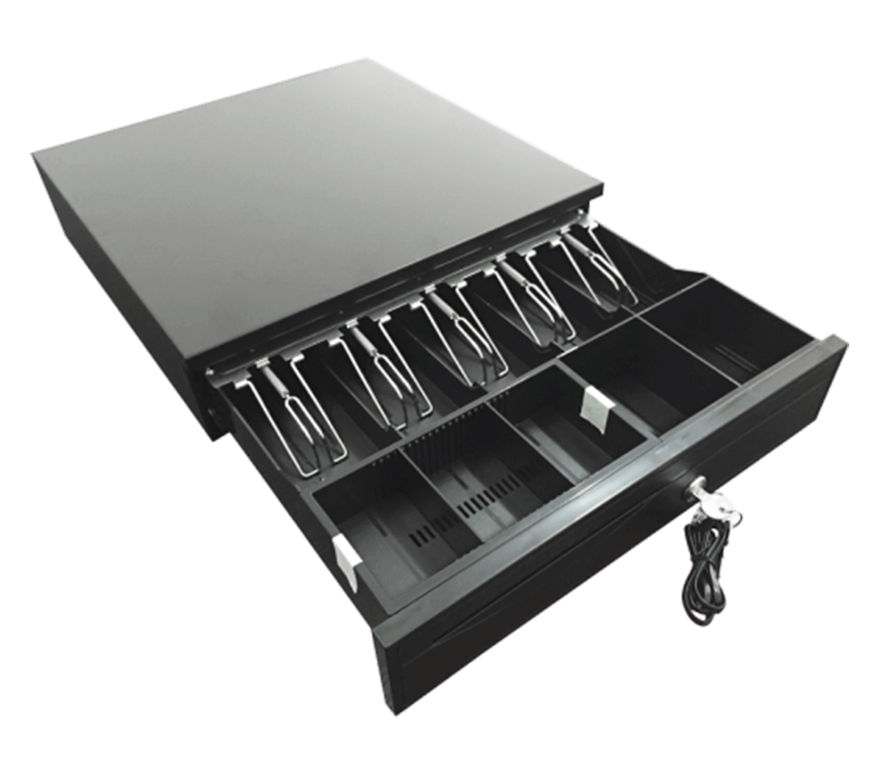 Compact Metal Cash Drawer (Open)