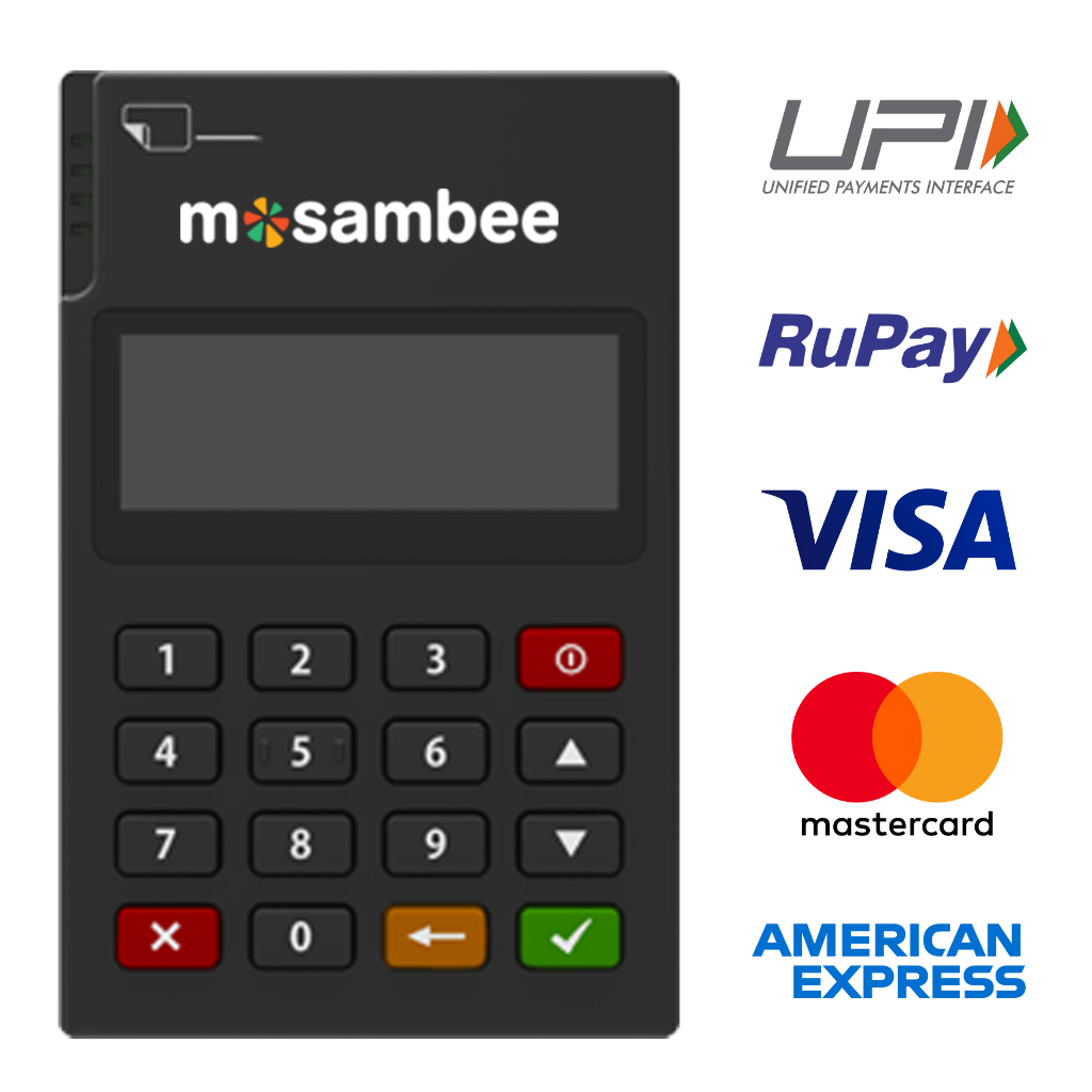 Mosambee Pay Mini Wireless Card Reader ePOS Hybrid Shop